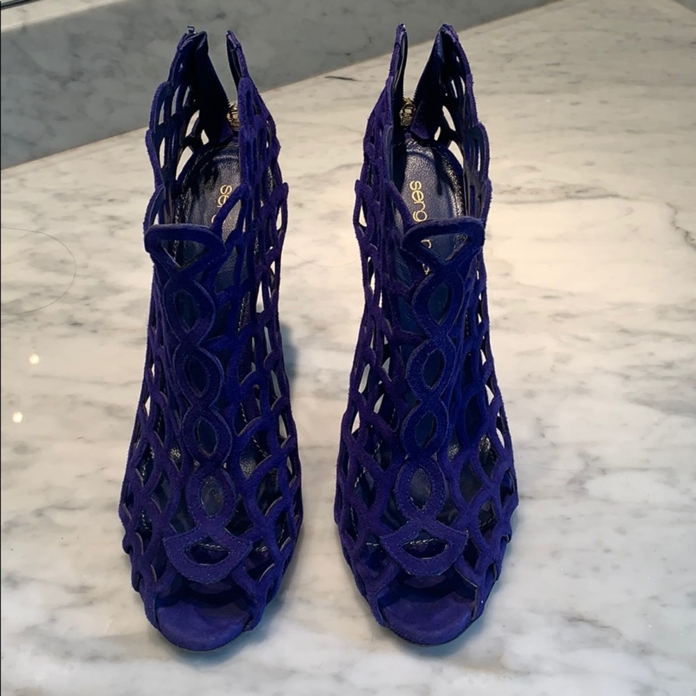 Sergio Rossi Open Toe Booties size 37 1/2